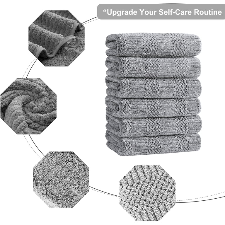 12-Pack Microfiber Hand Towels, Dark Gray, 16x31 Inches photo 4