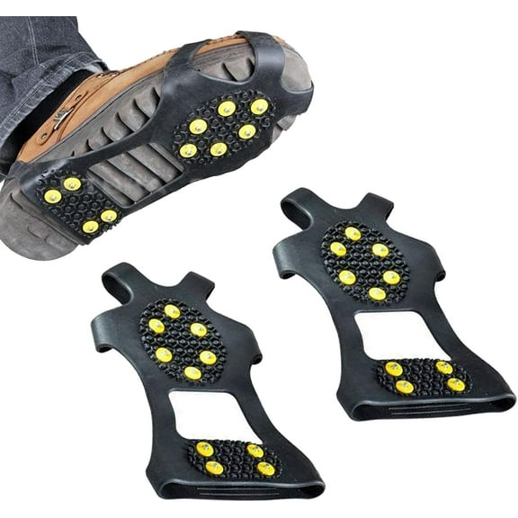 Ice Snow Grippers,Non-Slip Shoe Covers on Snow/Mud Mountain Roads,Anti-Slip Ice Traction Cleats Crampons for Shoes