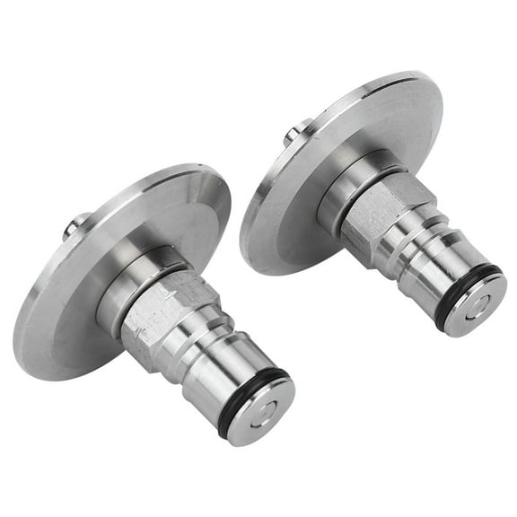 Ball Lock Keg Posts set,2Pcs 304 Stainless Steel Homebrew Keg 1.5in TriClamp to Ball Lock Post Adapter Brewing Fitting