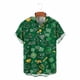 thumbnail image 4 of Ceisia Men's St. Patrick's Day Short Sleeve Shirt Clover Print Regular Straight Fit Green Turn-Down Collar Spring Summer Shirt Gift, 4 of 6