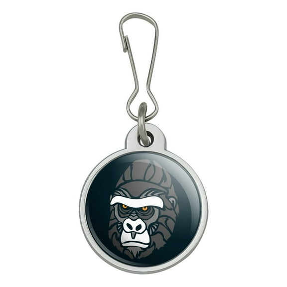 Gorilla Face Jacket Handbag Purse Luggage Backpack Zipper Pull Charm
