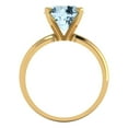 thumbnail image 4 of 2.5 ct Round Cut Natural Aquamarine Solitaire 18K Yellow Gold Womens Engagement Ring, 4 of 5