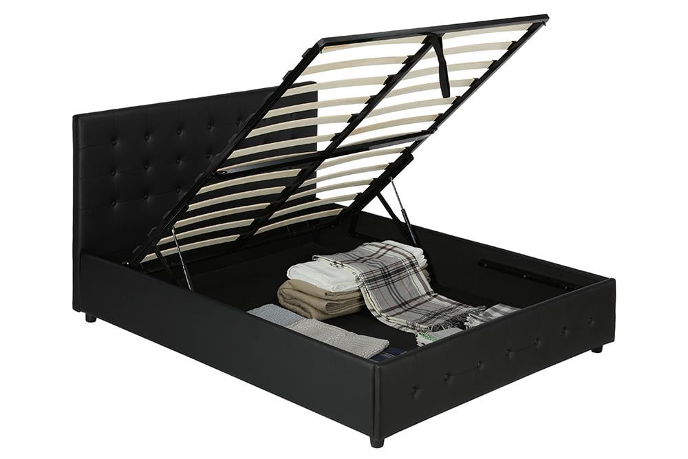 Dhp Cambridge Upholstered Storage Panel Bed Walmart Com Walmart Com