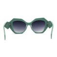 thumbnail image 2 of Womens Geometric Diamond Cut Mod Butterfly Chic Fashion Sunglasses Green Smoke, 2 of 4