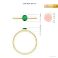 thumbnail image 6 of ANGARA Natural Classic Solitaire Oval Emerald Promise Ring in 14K Yellow Gold for Women (Size-5x4mm) | May Birthstone, Birthday, Anniversary, Jewelry Gift for Women | Natural Emerald Ring, 6 of 10