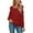 Red, variant on Cable Sweaters For Women Casual Off The Shoulder Buttoned Pullover Fall Winter