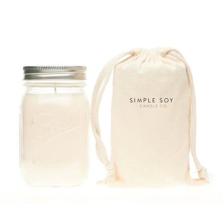 Mason Jar Soy Candle - Simple Soy Natural Scented Soy Candle, Northern Woods Mason Jar, 16 oz
