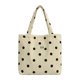 thumbnail image 1 of Bolso pequeño de pana para mujer, bolso de mano moderno para viajes, libros y playa. Blanco, 1 of 9