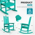 thumbnail image 6 of Ciokea Outdoor Rocking Chair HDPE Oversize Porch Rocker Chair All-Weather for Patio Garden Backyard Lake Blue, 6 of 8