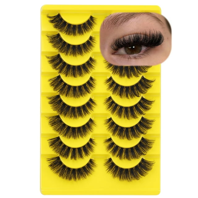 Pestañas postizas ALICE Cat Eye Russian de visón sintético, 8 pares