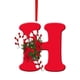 thumbnail image 1 of Adorno de alfabeto de árbol de Navidad personalizado | Decoración colgante de letras acrílicas • Acentos de sombrero de Papá Noel rojo • Colgante escribible de bricolaje • Decoración duradera del, 1 of 5