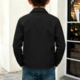 thumbnail image 2 of FSYBOA Boys Lightweight Jackets Size 8, Long Sleeve Windproof Collared Casual Kids Fall Outerwear Black, 2 of 7