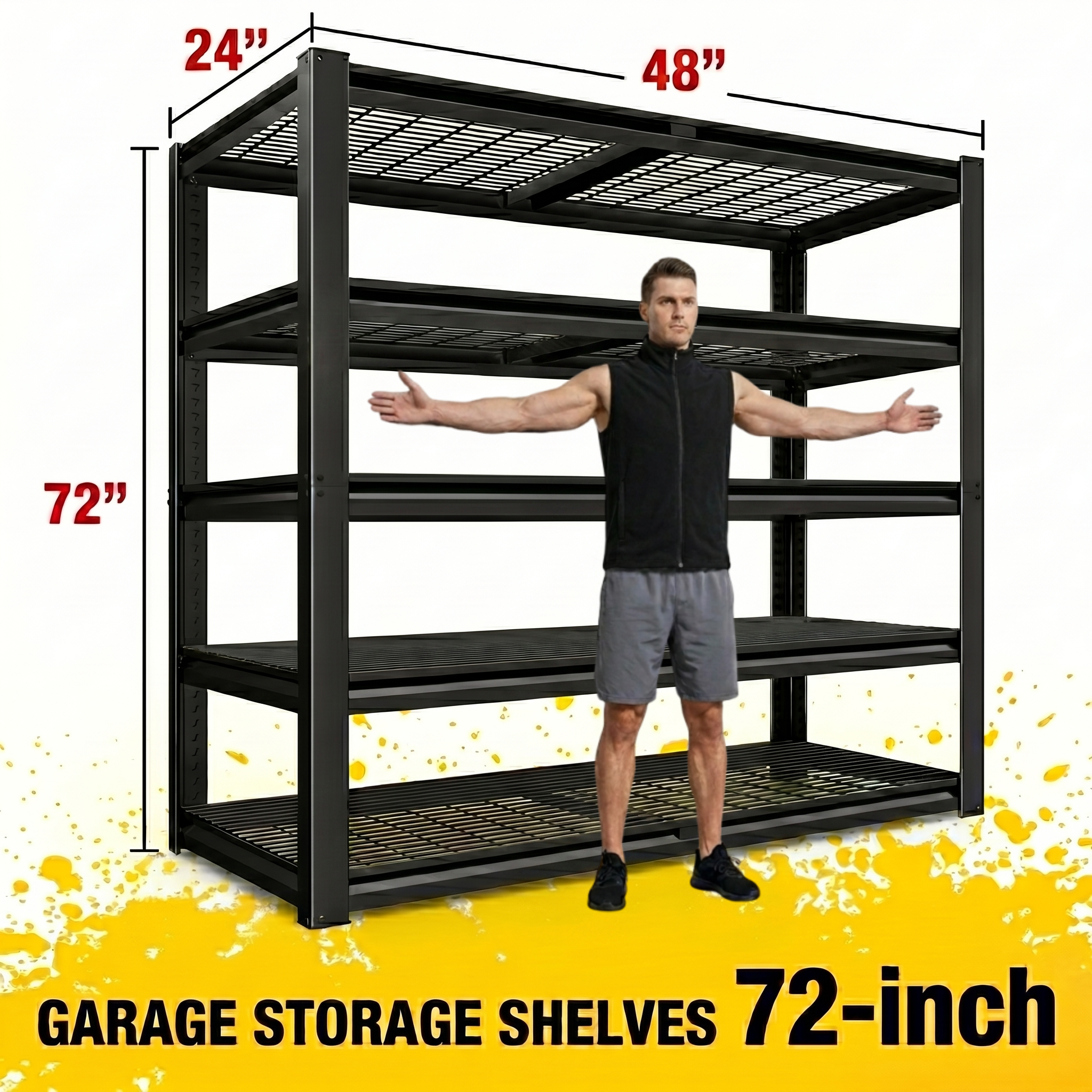 TrumanPick 5-Tier Heavy Duty Garage Shelving Unit, 2500 lbs photo 5