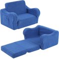 thumbnail image 2 of Sillas para niños MOMCAYWEX, sofá sherpa suave 2 en 1 para niños pequeños, azul cielo, 2 of 2