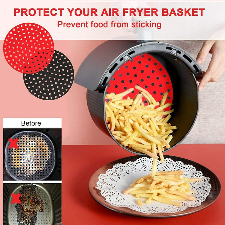 1.5MM Thickness Air Fryer Silicone Liner Reusable Air Fryer Silicone Basket  Airfryer Silicone Pot Kitchen