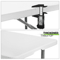 thumbnail image 5 of CZMDZH 6ft Plastic Folding Table with Handle for Indoor Outdoor, 6 Foot Utility Commercial Craft Foldable Table for Party Events, 5 of 9