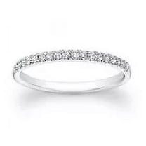 14k White Gold Plated 1Ct Round Lab Created Diamond Half Eternity Wedding Band