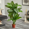 thumbnail image 6 of Nearly Natural 5' Dieffenbachia Artificial Plant (Real Touch), Green, 6 of 7