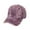 Purple, variant on Men's and Women's Washed Solid Color Baseball Cap with Eyelets for Outdoor Sun Purple M