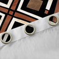 thumbnail image 4 of jejeloiu Modern Abstract Art Blackout Curtains Set of 2 (52x84 Each),Geometric Rhombus Triangle Window Curtains,Black Brown Beige Curtains and Drapes For Girls Boys,Luxury Bedroom Decor, 4 of 6