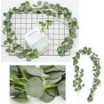 thumbnail image 5 of 4Pack Artificial Eucalyptus Garland Faux Silk Eucalyptus Leaves Vines Handmade Garland Greenery Wedding Backdrop Arch Wall Decor …, 5 of 5