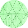 thumbnail image 1 of Ahgly Company Indoor Round Solid Emerald Green Modern Area Rugs, 7' Round, 1 of 4