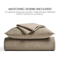 thumbnail image 6 of EVERGRACE Channel Stitch 100% Cotton Quilt Set King Size, Pre-Washed Cotton Sateen Coverlet Bedspread, 3-Piece Soft & Breathable Bedding Set with 2 Shams for All Seasons, Stone Taupe, 6 of 8