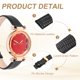 thumbnail image 3 of Correa de reloj Uxcell de 16 mm de ancho, correas suaves de liberación rápida, patrón de lagarto con hebilla dorada de acero inoxidable para hombres y mujeres, negra, 3 of 7