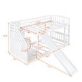 thumbnail image 3 of Twin over Twin Bunk Bed with 2 Drawers, Stairway and Slide, Wooden Loft Bed for Bedroom, No Box Spring Needed, 3 of 8