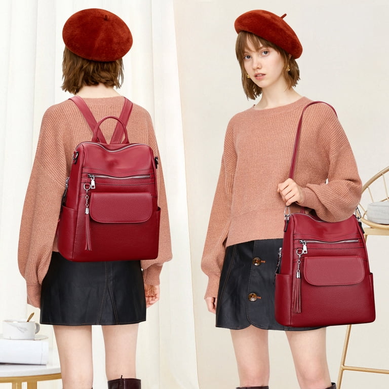 ALTOSY Genuine Leather Backpack Purse for Women Large  display picture 1