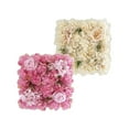 thumbnail image 1 of 2 paneles de pared con flores artificiales de seda decorativas. champán rosa oscuro, 1 of 9