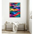 thumbnail image 7 of Kate and Laurel Sylvie EV Brushstroke 128 Framed Canvas Wall Art by Jessi Raulet of Ettavee, 31.5x41.5 Natural, Modern Abstract Colorful Fun Art for Wall, 7 of 7
