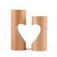 thumbnail image 1 of Ounissouiy Paquete de 2 candelabros para sala de estar, dormitorio, comedor, corazón hueco, candelabros de madera, vacaciones, bodas, Kits y herramientas para tallar Ronda, 1 of 6