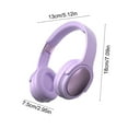 thumbnail image 3 of LACKUST Over-Ear Wireless Bluetooth 5.4 Headphones Purple - Low Latency, High-Quality Sound, Foldable, Long Battery Life - for Gaming, Sports, Travel, 3 of 6
