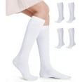 thumbnail image 3 of Jtbuh XLY Women's Knee High Socks Outdoor Sport Athletic Socks Casual Stripe Tube Socks 1-4 Pack, 3 of 10