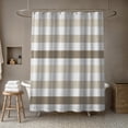 thumbnail image 4 of Creative Products Beige Chunky Stripes 71x74 Shower Curtain, 4 of 7