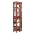 thumbnail image 5 of Solid Wood Legs and Acrylic Mirrored Back | Corner Display Cabinet with Lighting System | Enhance Room Decor in Corners, 5 of 6