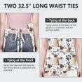 thumbnail image 6 of Pug and Footprints Apron-Garden Aprons for Women with Pockets-Cotton Linen Waterproof Kitchen Cooking Gardening Aprons Adjustable for Kitchen,Cooking,BBQ and Salon 33x27 Inch, 6 of 7