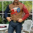 thumbnail image 3 of Mens 250th Anniversary USA Shirt American Flag Button Down Shirts Long Sleeve Slim Fit Patriotic T-shirt, 3 of 4