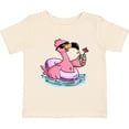 thumbnail image 3 of Inktastic Flamingo with Sunglasses Pool Float and Drink Boys or Girls Baby T-Shirt, 3 of 5