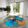 thumbnail image 2 of Addison Rugs Indoor/ Outdoor Addison Karina Abstract Washable Area Rug 8' x 8' - Cobalt, 2 of 8
