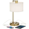 thumbnail image 3 of 360 Lighting Colby 21" High Small Modern Desk Lamps Set of 2 USB Port AC Power Outlet Smart Socket Gold Metal Home Office Charging, 3 of 9