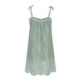 thumbnail image 6 of Elainilye Fashion Sexy Pajama Set for Women Plain Print Suspender Dress Pajamas Home Clothing Lace Sexy Nightgown Sleepwear,Green, 6 of 7
