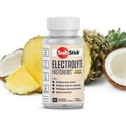 SaltStick Electrolyte FastChews - 60 Coconut Pineapple Chewable Electrolyte Tablets - Salt Tablets for Runners, Sports Nutrition Supplements and Electrolyte Chews - 60 Count Bottle