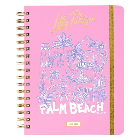 Planificador Lilly Pulitzer Palm Beach 2025-2026 17 x 23 cm