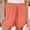 Pink, variant on Idoravan Shorts for Women Clearance Women's Fashion Solid Color Casual Wide Leg Loose High Waist Lace-Up Shorts Pants