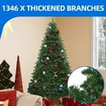 thumbnail image 5 of Dextrus 7.5ft Artificial Christmas Tree, Spruce Holiday Christmas Pine Tree with 1346 Branch Tips & Foldable Base, for Home, Office and Party Decor, Green, 5 of 9
