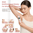 thumbnail image 5 of Ni-SHEN 2 in 1 Women's Electric Shaver, IPX7 Waterproof Bikini Trimmer & Facial Hair Remover, Wet/Dry Body Groomer for Legs, Underarms & Face, 5 of 9