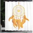 thumbnail image 3 of Ambesonne Aztec Shower Curtain, American Indigenous, 69"Wx84"L, Marigold White, 3 of 4