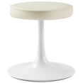 thumbnail image 5 of Modway Lippa Vegan Leather Round Stool in Stone, 5 of 7